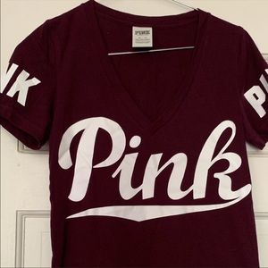 Victoria Secret PINK BURGUNDY SHIRT